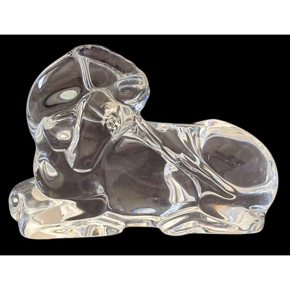 Baccarat Crystal Unicorn Figurine Paperweight Signed Made In France Retired